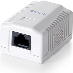 Equip Εξωτερική Μονή Πρίζα Δικτύου RJ45 σε Λευκό Χρώμα 235211