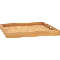 vidaXL Δίσκος Σερβιρίσματος από Μασίφ Ξύλο Teak - 70 x 70