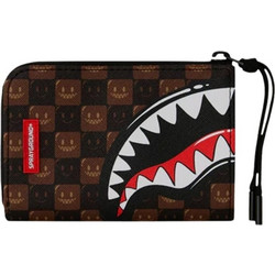 SPRAYGROUND Πορτοφόλια SHARKS IN PARIS WTF BUBBLE BROWN CHECK WALLET - MULTI