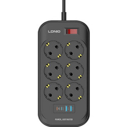 LDNIO SE6403C 2xUSB-A 1xUSB-C 1xPD 20W 2500W 6x Sockets