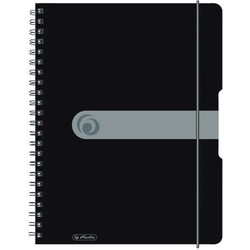 Herlitz Σημειωματάριο Σπιράλ Α4 80 Φύλλων Μαύρο