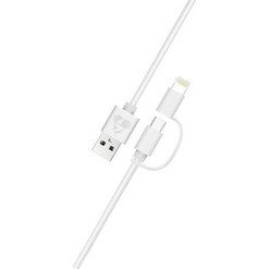 Καλώδιο Powertech PT-707 MFI USB σε Micro/Lightning 1m White