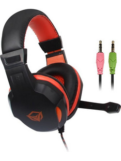 Meetion HP010 Gaming Headset Over Ear Black Red
