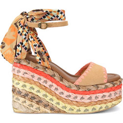 Kurt Geiger Καλοκαιρινές Γυναικείες Πλατφόρμες Εσπαντρίγες Ψηλές Μπεζ 5597294209