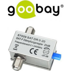 Εξασθενητής σήματος TV-SAT (0.1 - 2400 MHz) 0 - 20 dB GOOBAY 67009