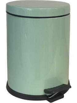 VESTA Κάδος Μπάνιου 5lt με Πεντάλ O20.5x28cm Μεταλλικός Μέντα