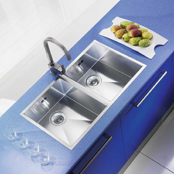 Sanitec 11909 Filo Quadra Υποκαθήμενος Νεροχύτης Inox Σατινέ 77x45cm
