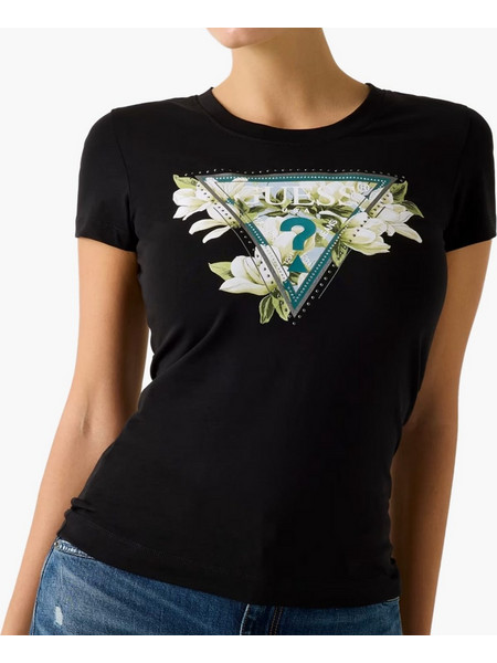 Guess Camelia.Triangle Γυνακεία Μπλούζα - Τοπ Μαύρο