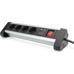 Digitus 4-way office socket strip with 2x USB ports (DA-70614)