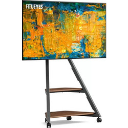 Fitueyes Eiffel FT65 Βάση Τηλεόρασης Δαπέδου Περιστρεφόμενη Τροχήλατη με Βραχίονα 32"-65" έως 40kg