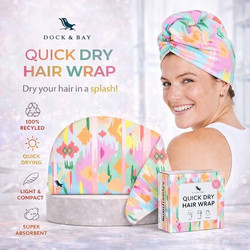 Dock & Bay Πετσέτα μαλλιών Τουρμπάνι Hair Wrap Ibiza Glow 5061011628466