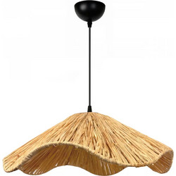 Φωτιστικό οροφής Miro Megapap E27 wicker μονόφωτο χρώμα φυσικό O50x100εκ