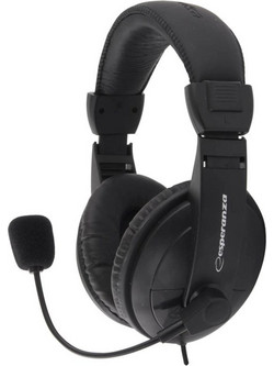 Esperanza EH103 Over Ear Ακουστικά Υπολογιστή με Μικρόφωνο & 3.5mm Jack