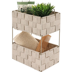 Ραφιέρα Μπάνιου Διπλή (20.5x13x28) T-D Beige 84230161