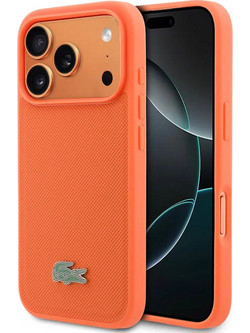 Θήκη Lacoste για iPhone 17 Pro - MagSafe - Εμβληματικό Λογότυπο Petit Pique - Πορτοκαλί (3666339578367)