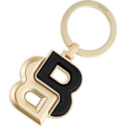Μπρελόκ Hugo Boss Double B HAK520A σε Μαύρο και Χρυσό Χρώμα