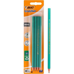 BIC BIC μολύβι γραφίτη 2168902762 Evolution, εξάγωνο, HB, πράσινο, 4τμχ