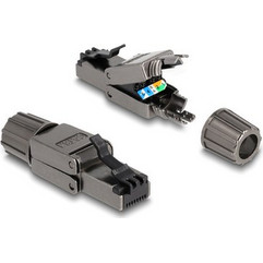 DELOCK DELOCK βύσμα RJ45 CAT 8.1 STP 86514, tool-free, γκρι