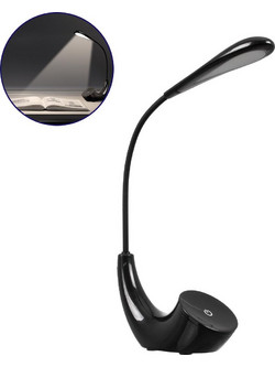 GLOBOSTAR TEBLARO 76501 Μοντέρνο Επιτραπέζιο Φωτιστικό Γραφείου LED 2.8W 550lm 90 DC 5V με USB-C με Επαναφορτιζόμενη Μπαταρία Li-ion 3.7V 1x18650 1800mAh IP20 Φυσικό Λευκό 4500K - Sanan SMD Chip - Μαύ