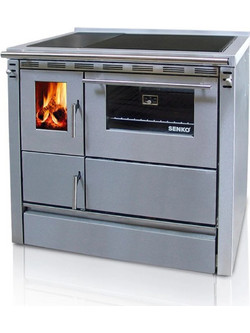 Senko SG-90 Inox Mat Ξυλόσομπα με Φούρνο