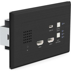BLUSTREAM 2 x HDMI & 1 x USB-C Wall Plate HDBaseT Transmitte HEX31WPB-TX
