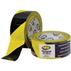 Ταινία Σήμανσης Αυτοκόλλητη 50mm X 33M Μαύρη/Κίτρινη Hpx