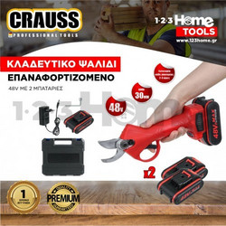ΚΛΑΔΕΥΤΙΚΟ ΨΑΛΙΔΙ ΕΠΑΝΑΦΟΡΤΙΖΟΜΕΝΟ 48V ΜΕ 2 ΜΠΑΤΑΡΙΕΣ TOOLS-032