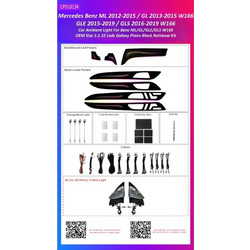 Ατμοσφαιρικός Φωτισμός Mercedes Benz Ml/gl/gle/gls Class W166 2012-2019 oem Ambient Light kit 1:1 l-al-Cp010134