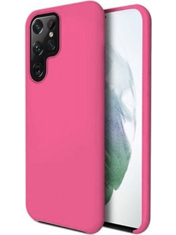 Vennus Samsung Galaxy S22 Ultra 5G Real Smooth Θήκη Σιλικόνης - Fuchsia