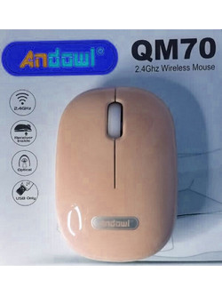 Andowl QM70 Ασύρματο Ποντίκι Pink