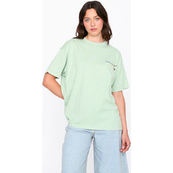 24COLOURS T-Shirt Γυναικεία Κοντομάνικη Μπλούζα Cotton Oversized Fit - Green 12500a