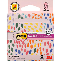 Αυτοκόλλητα Χαρτάκια Z-Notes R330-1RSSP On the go 76 x 76mm Pastel Pink 90 φύλλα
