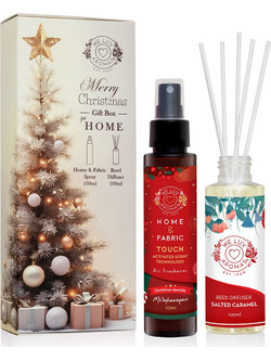 Christmas Gift Box Μελομακάρονο & Salted Caramel - Spray και Αρωματικό με Sticks
