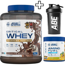 Applied Nutrition Critical Whey 2000g White Choco Hazelnut & Applied Nutrition ABE Shaker 400ml & Applied Nutrition Amino Fuel EAA 91g Raspberry Mojito Custom Bundle