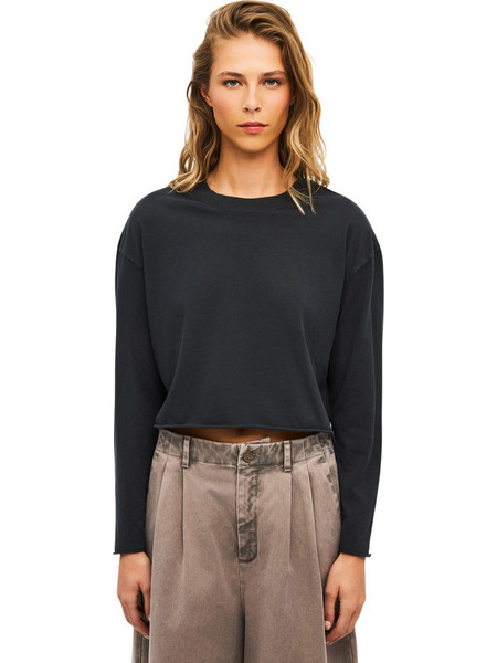 DIRTY LAUNDRY W BOXY LONGSLEEVE - DLWL000047-VINT BLACK BLACK