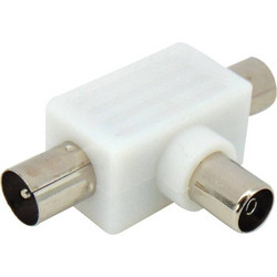 Ταφ TV PAL Adaptor Θηλυκό σε 2 PAL Αρσενικά Πλαστικό N029 LZ