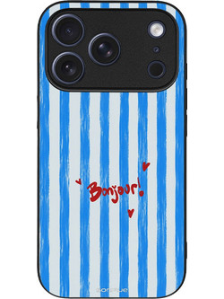 Sonique Stripe Stories Series Θήκη με Σχέδιο «Bonjour Blue» (iPhone 17 Pro)