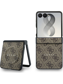 Guess 4G Leather Classic MagSafe Θήκη Samsung Galaxy Z Flip8 Brown (GUHMZF8P4MSEGCW)