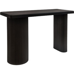 ΚΟΝΣΟΛΑ ΞΥΛΙΝΗ - ΜΕΤΑΛΛΙΚΗ ΜΑΥΡΗ 120x48x77cm