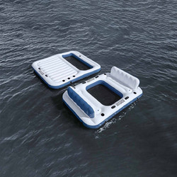 Bestway Πλωτό Νησί Hydro-Force 2 τμχ. 269 x 182 x 67 εκ Λευκό και Μπλε 42035721