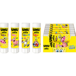 UHU Κόλλα Stick Sponge Bob 4 Σχέδια 40gr 40267708