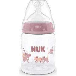 Nuk First Choice+ Πλαστικό Μπιμπερό με Θηλή Σιλικόνης κατά των Κολικών 0-6m Hearts 150ml