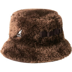Kangol Faux Shearling Utility Καπέλο Bucket Υφασμάτινο Καφέ