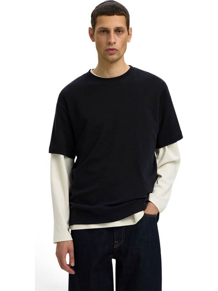Aνδρικό t-shirt SLMTAJ MID WGT PEACH SS O-NECK TEE NOOS / selected homme / 16102310