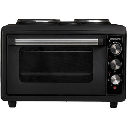 Davoline Fornetto 3802 EM Black Ηλεκτρικό Φουρνάκι 38lt με 2 Εστίες