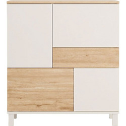 Ντουλάπι Mood 336VIN1105 87,2x35x101,1cm Sand-Oak Μοριοσανίδα, Μελαμίνη