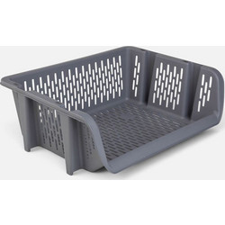 Καλάθι Ανθρακί Πλαστικό Στοιβαζόμενο 39x30.5x13cm