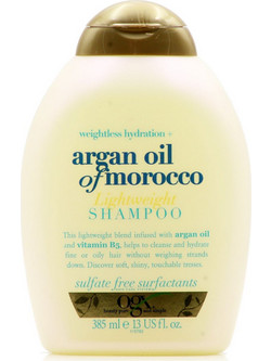 OGX Argan Oil of Morocco Lightweight Σαμπουάν για Επανόρθωση για Λιπαρά & Ταλαιπωρημένα Μαλλιά 385ml