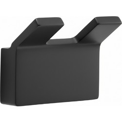 Άγκιστρο Διπλό 6.5cm BronzeArt Shelfy 32FY-MM/Μαύρο Ματ