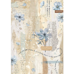 Stamperia Ριζόχαρτο Decoupage A4 (21x29,7cm) Blue Flower